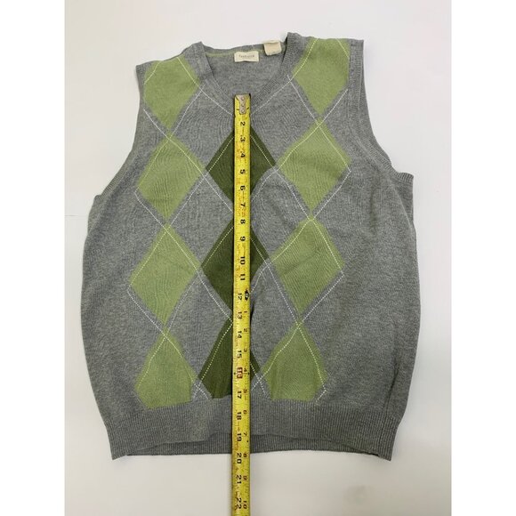 Van Heusen V Neck Sweater Vest with Diamond Pattern Size Small - Picture 7 of 9